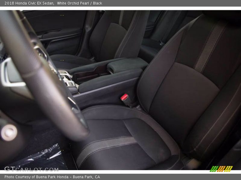 White Orchid Pearl / Black 2018 Honda Civic EX Sedan