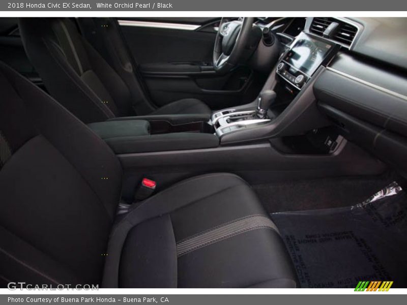 White Orchid Pearl / Black 2018 Honda Civic EX Sedan