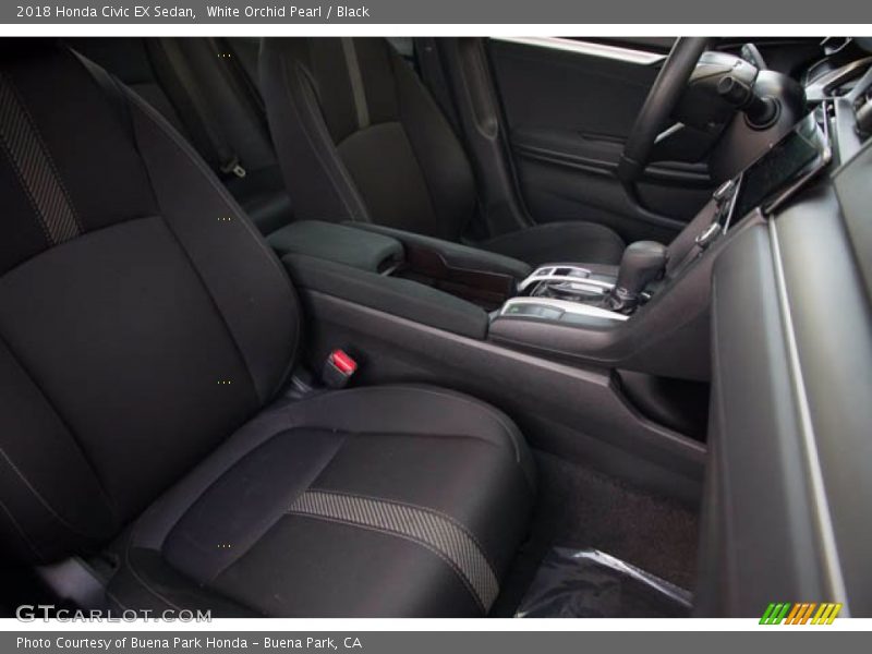 White Orchid Pearl / Black 2018 Honda Civic EX Sedan