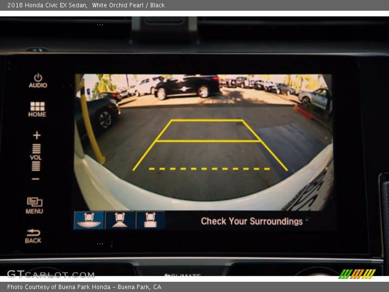 White Orchid Pearl / Black 2018 Honda Civic EX Sedan