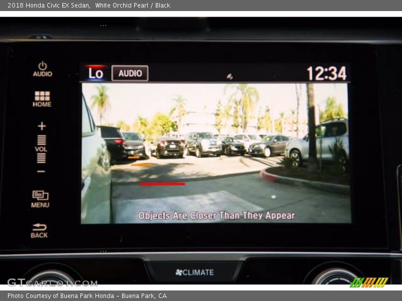 White Orchid Pearl / Black 2018 Honda Civic EX Sedan