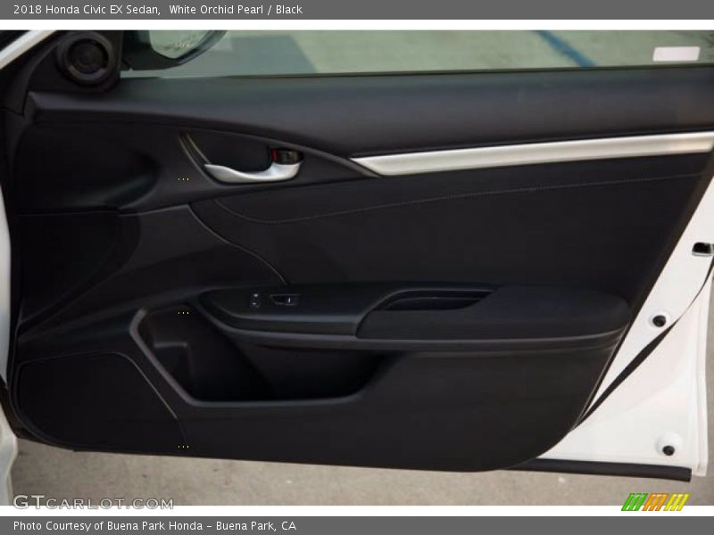 White Orchid Pearl / Black 2018 Honda Civic EX Sedan
