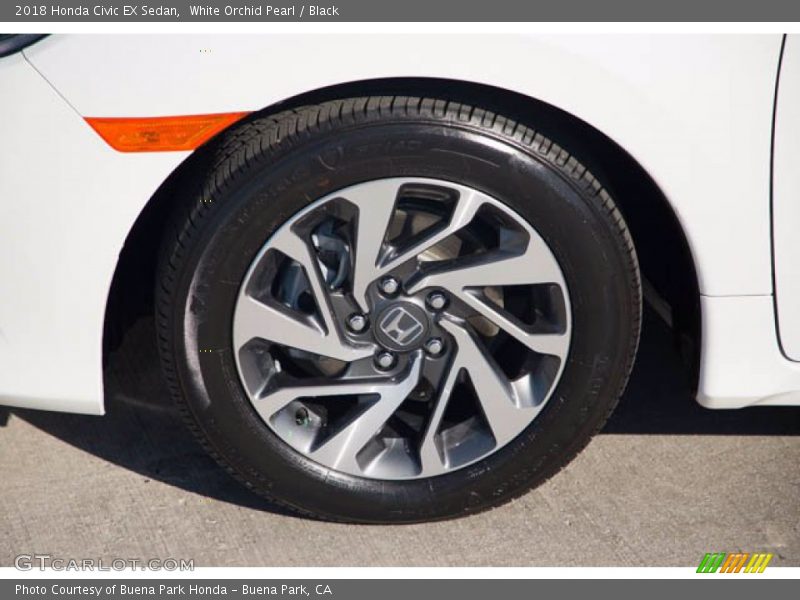 White Orchid Pearl / Black 2018 Honda Civic EX Sedan