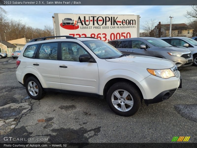 Satin White Pearl / Black 2013 Subaru Forester 2.5 X