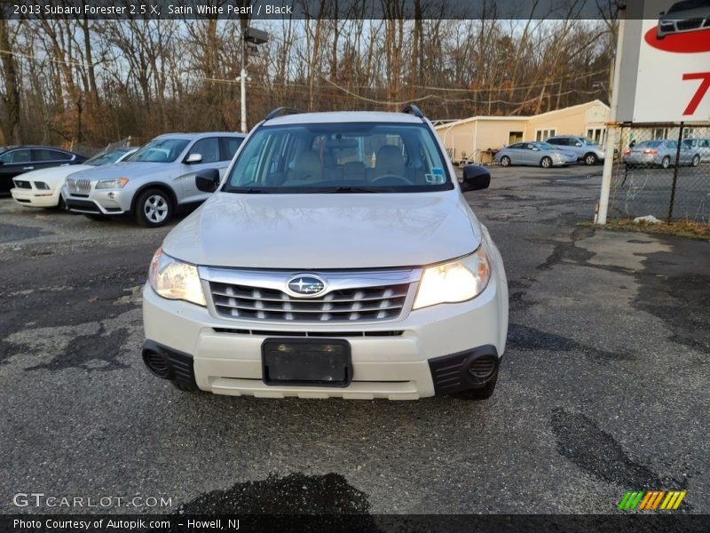 Satin White Pearl / Black 2013 Subaru Forester 2.5 X