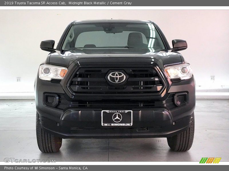 Midnight Black Metallic / Cement Gray 2019 Toyota Tacoma SR Access Cab