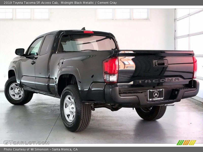 Midnight Black Metallic / Cement Gray 2019 Toyota Tacoma SR Access Cab