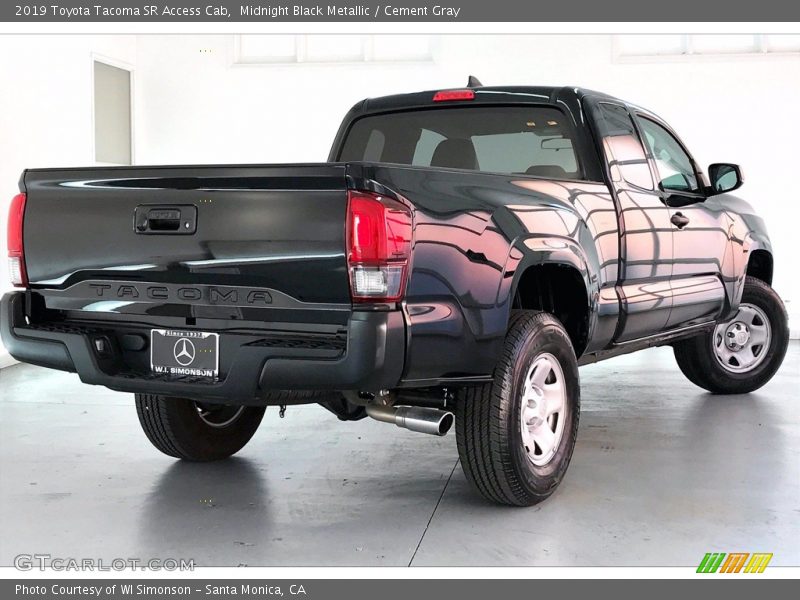 Midnight Black Metallic / Cement Gray 2019 Toyota Tacoma SR Access Cab