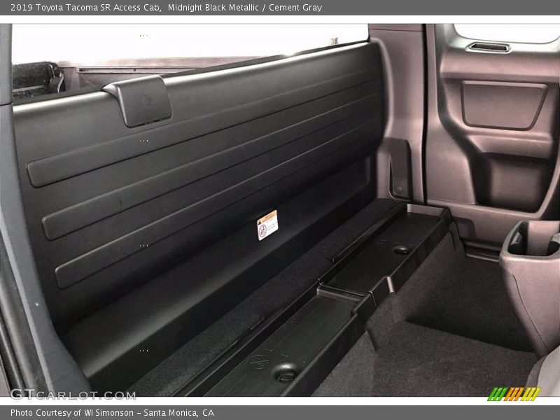 Rear Seat of 2019 Tacoma SR Access Cab