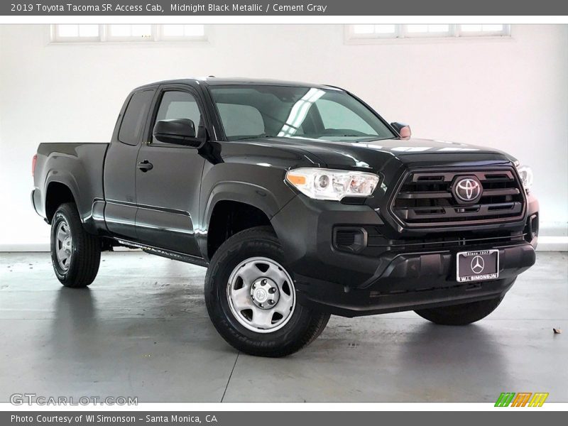 Midnight Black Metallic / Cement Gray 2019 Toyota Tacoma SR Access Cab