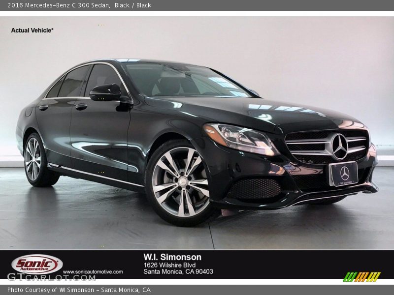 Black / Black 2016 Mercedes-Benz C 300 Sedan