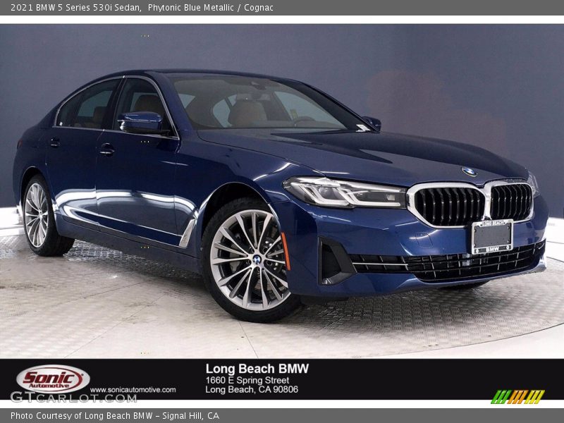 Phytonic Blue Metallic / Cognac 2021 BMW 5 Series 530i Sedan