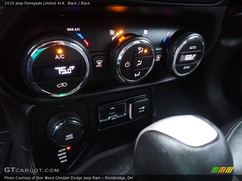 Black / Black 2016 Jeep Renegade Limited 4x4