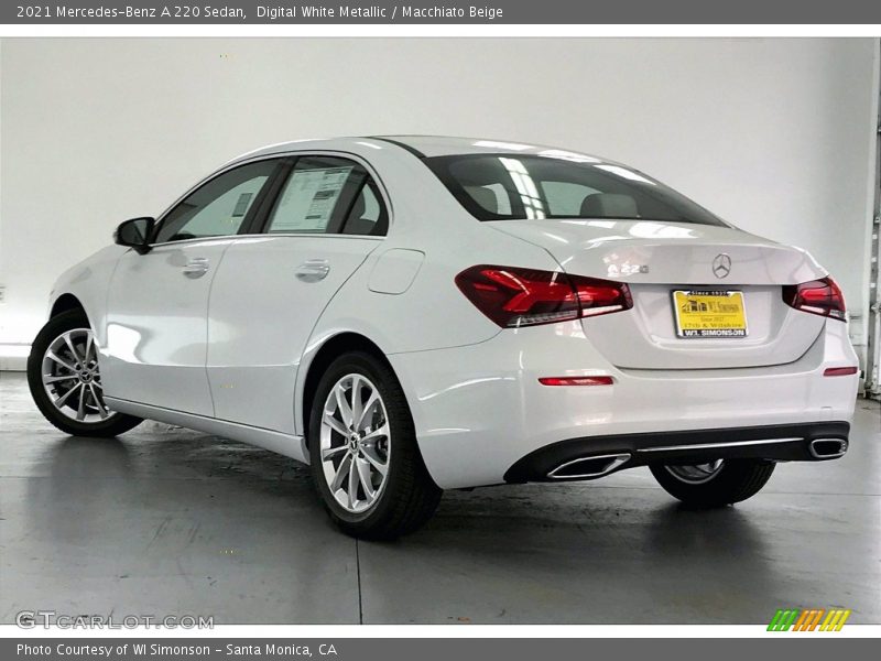 Digital White Metallic / Macchiato Beige 2021 Mercedes-Benz A 220 Sedan