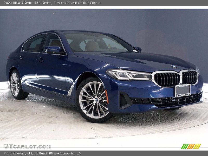 Phytonic Blue Metallic / Cognac 2021 BMW 5 Series 530i Sedan