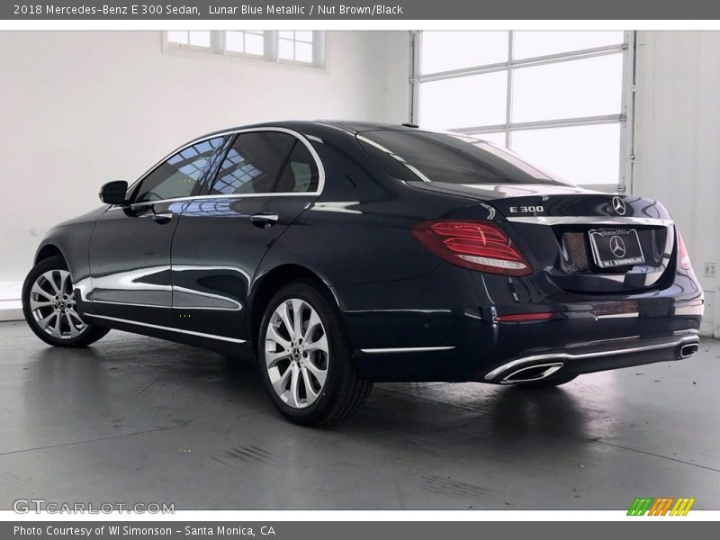 Lunar Blue Metallic / Nut Brown/Black 2018 Mercedes-Benz E 300 Sedan