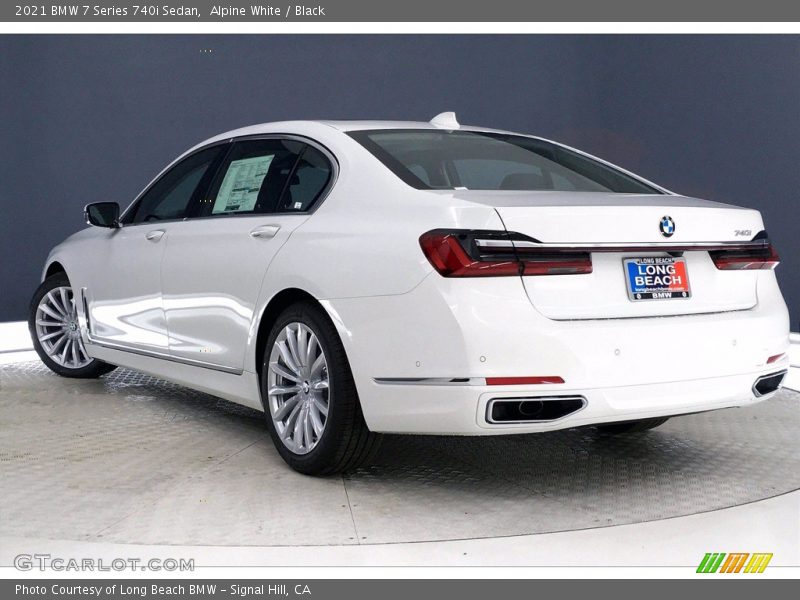 Alpine White / Black 2021 BMW 7 Series 740i Sedan