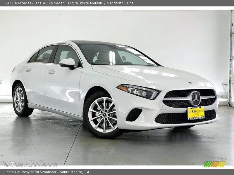 Digital White Metallic / Macchiato Beige 2021 Mercedes-Benz A 220 Sedan