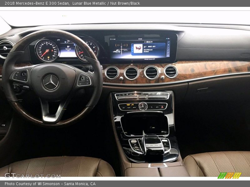 Lunar Blue Metallic / Nut Brown/Black 2018 Mercedes-Benz E 300 Sedan