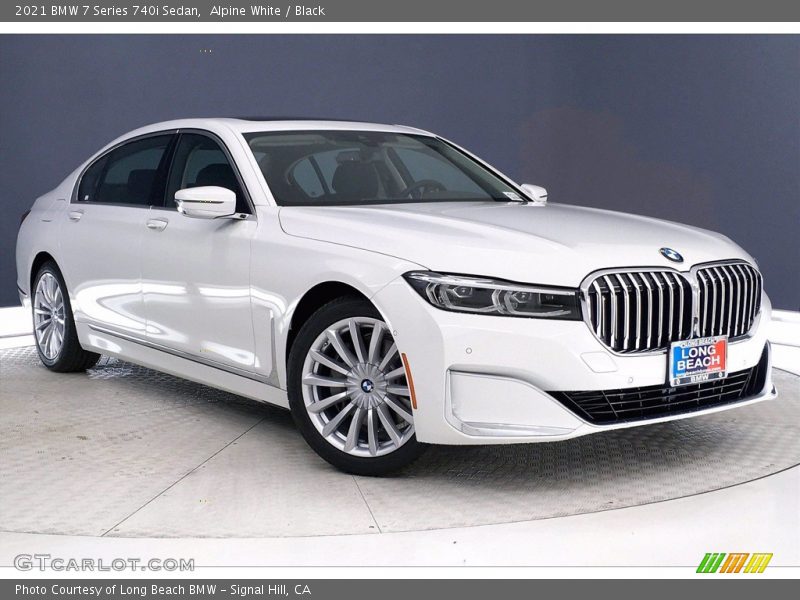 Alpine White / Black 2021 BMW 7 Series 740i Sedan