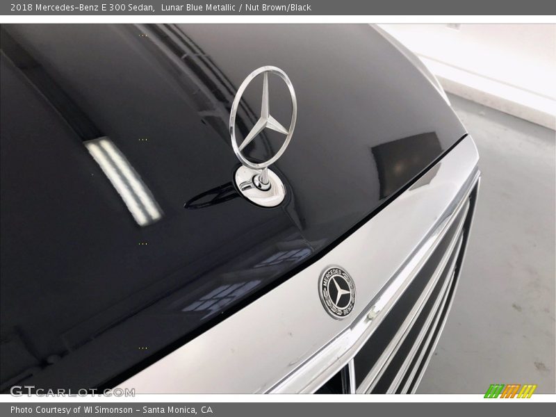 Lunar Blue Metallic / Nut Brown/Black 2018 Mercedes-Benz E 300 Sedan