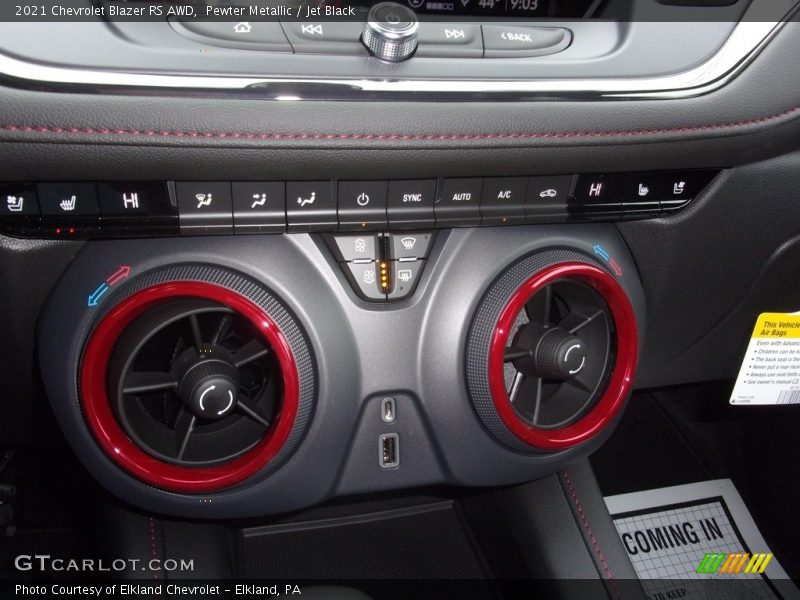 Pewter Metallic / Jet Black 2021 Chevrolet Blazer RS AWD