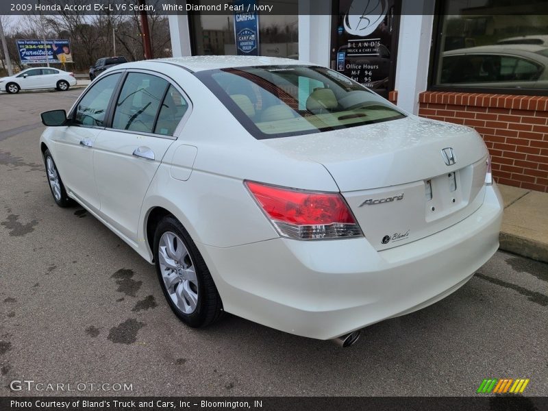 White Diamond Pearl / Ivory 2009 Honda Accord EX-L V6 Sedan