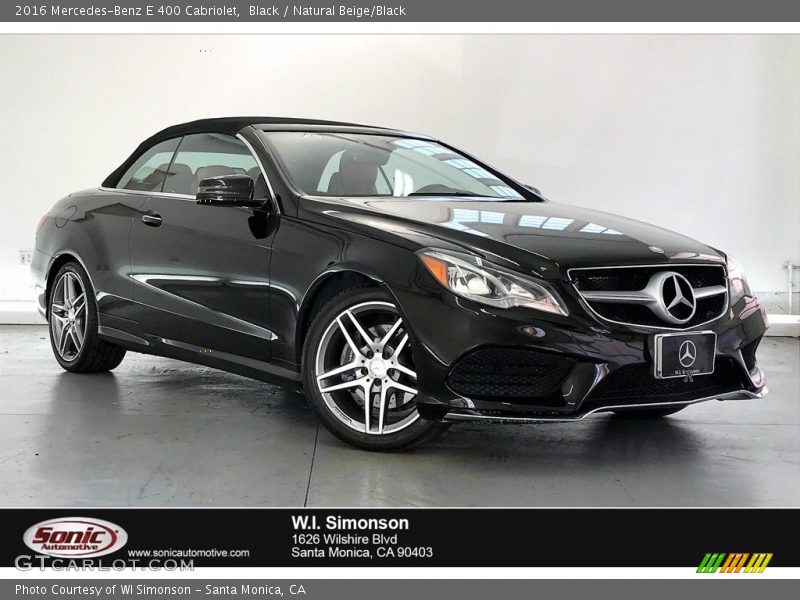 Black / Natural Beige/Black 2016 Mercedes-Benz E 400 Cabriolet