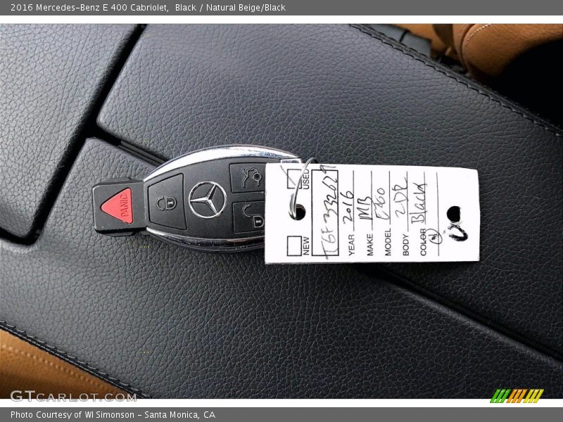 Black / Natural Beige/Black 2016 Mercedes-Benz E 400 Cabriolet