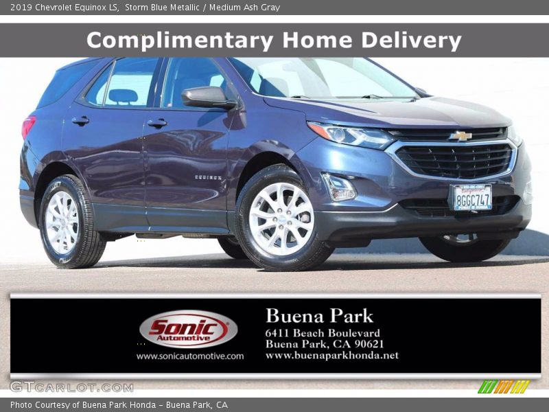 Storm Blue Metallic / Medium Ash Gray 2019 Chevrolet Equinox LS