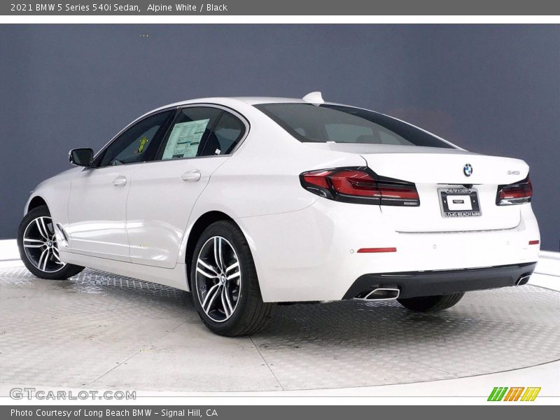 Alpine White / Black 2021 BMW 5 Series 540i Sedan