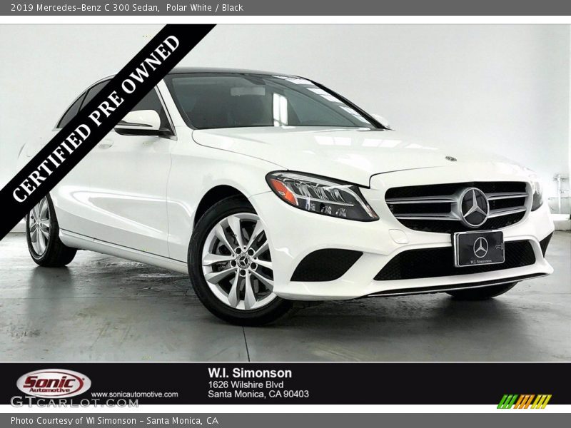 Polar White / Black 2019 Mercedes-Benz C 300 Sedan