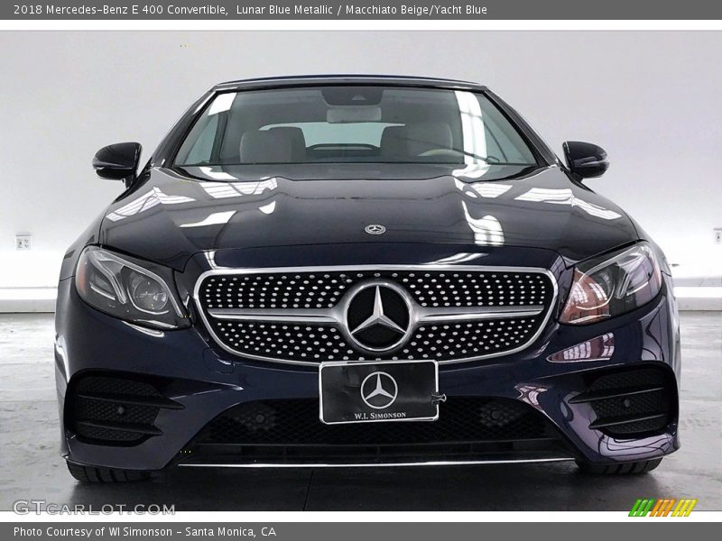 Lunar Blue Metallic / Macchiato Beige/Yacht Blue 2018 Mercedes-Benz E 400 Convertible