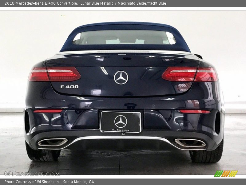 Lunar Blue Metallic / Macchiato Beige/Yacht Blue 2018 Mercedes-Benz E 400 Convertible