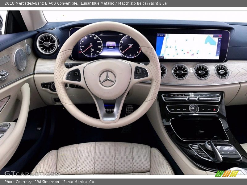 Lunar Blue Metallic / Macchiato Beige/Yacht Blue 2018 Mercedes-Benz E 400 Convertible