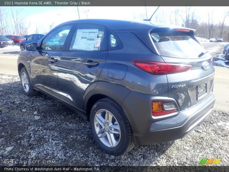 Thunder Gray / Black 2021 Hyundai Kona SE AWD