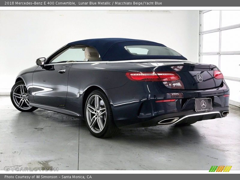 Lunar Blue Metallic / Macchiato Beige/Yacht Blue 2018 Mercedes-Benz E 400 Convertible