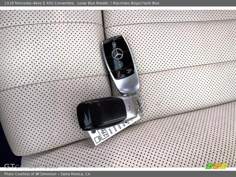 Lunar Blue Metallic / Macchiato Beige/Yacht Blue 2018 Mercedes-Benz E 400 Convertible