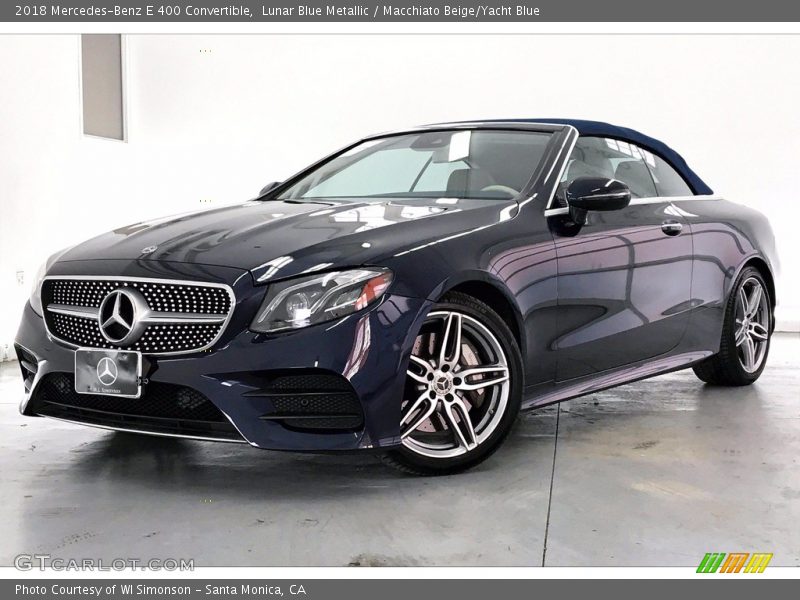 Lunar Blue Metallic / Macchiato Beige/Yacht Blue 2018 Mercedes-Benz E 400 Convertible