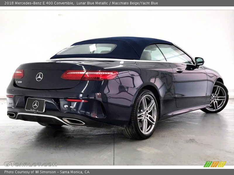 Lunar Blue Metallic / Macchiato Beige/Yacht Blue 2018 Mercedes-Benz E 400 Convertible
