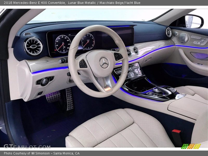 Lunar Blue Metallic / Macchiato Beige/Yacht Blue 2018 Mercedes-Benz E 400 Convertible