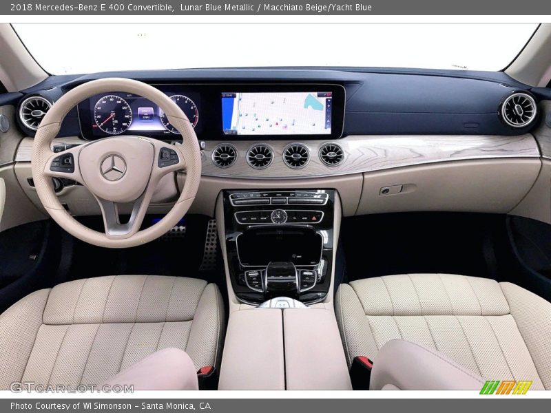 Lunar Blue Metallic / Macchiato Beige/Yacht Blue 2018 Mercedes-Benz E 400 Convertible