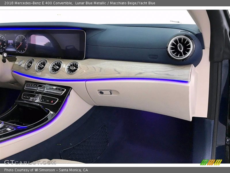 Lunar Blue Metallic / Macchiato Beige/Yacht Blue 2018 Mercedes-Benz E 400 Convertible