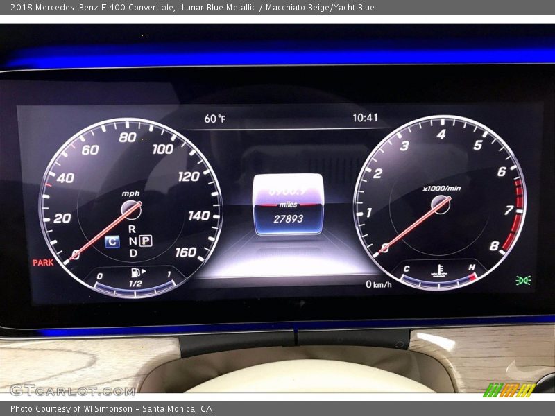 Lunar Blue Metallic / Macchiato Beige/Yacht Blue 2018 Mercedes-Benz E 400 Convertible