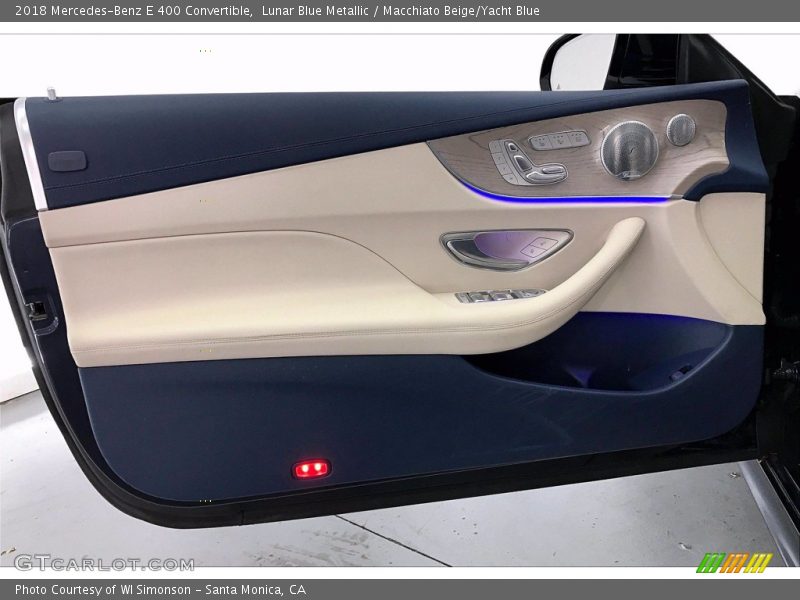 Lunar Blue Metallic / Macchiato Beige/Yacht Blue 2018 Mercedes-Benz E 400 Convertible