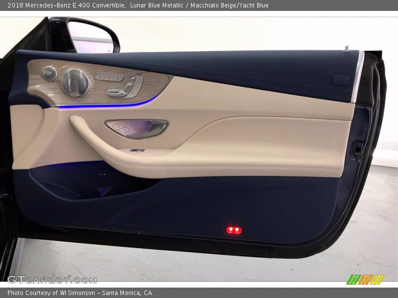 Lunar Blue Metallic / Macchiato Beige/Yacht Blue 2018 Mercedes-Benz E 400 Convertible