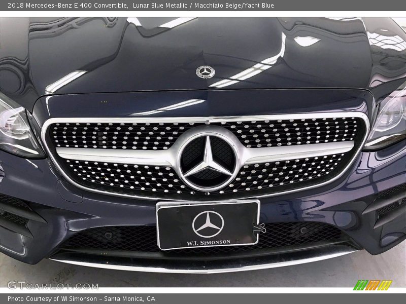 Lunar Blue Metallic / Macchiato Beige/Yacht Blue 2018 Mercedes-Benz E 400 Convertible