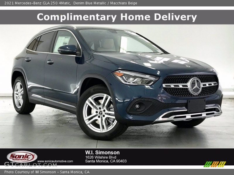 Denim Blue Metallic / Macchiato Beige 2021 Mercedes-Benz GLA 250 4Matic