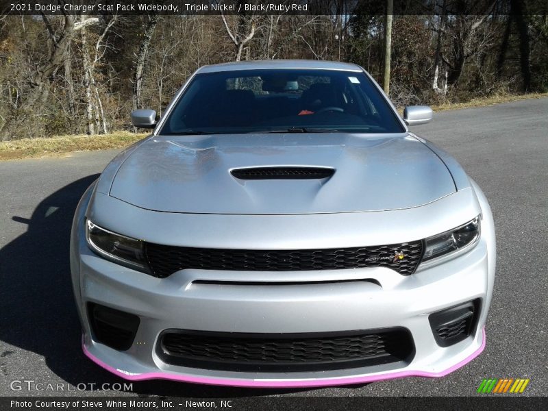 Triple Nickel / Black/Ruby Red 2021 Dodge Charger Scat Pack Widebody