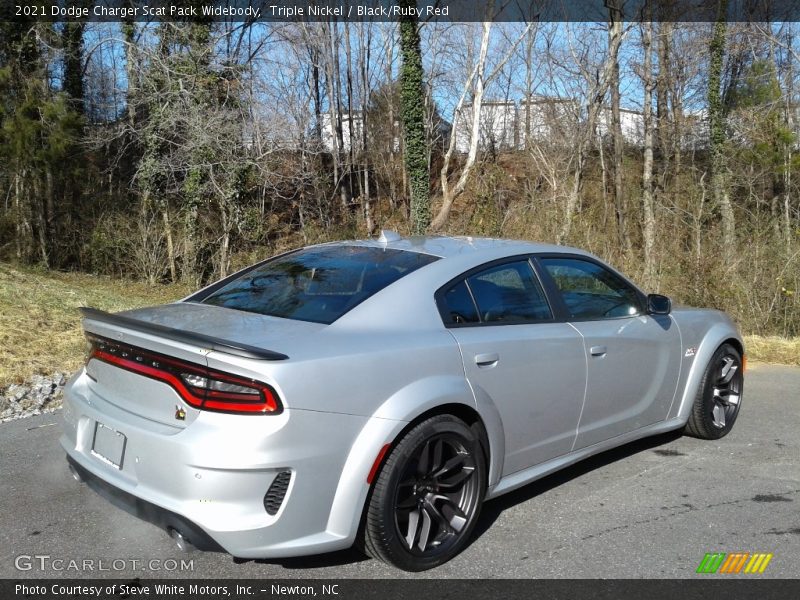 Triple Nickel / Black/Ruby Red 2021 Dodge Charger Scat Pack Widebody